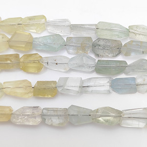 8 Inch Long Loose Natural <b>Aquamarine</b> Gemstone Beads Nuggets Shape Beaded Strand for Jewelries Making - Product Image 6
