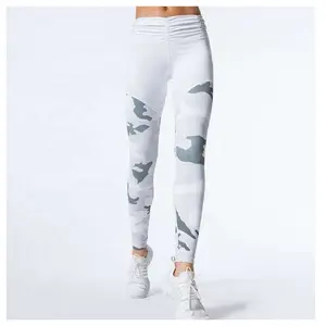 Leggings de Yoga para Mujer, Sólidos, de Alta Elasticidad, con Estiramiento en Cuatro Direcciones, Cintura Elástica, Spandex/Poliéster, Secado Rápido y Transpirables - Product Image 1