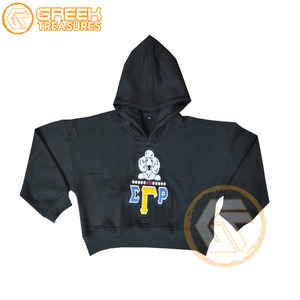 Sudadera con capucha bordada de lana de algodón Sigma Gamma Rho personalizada Sorority suéter de alta calidad ropa griega sudaderas con capucha cortas para mujer - Product Image 3