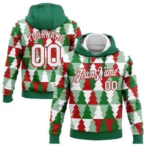 Direct Industry Wholesale 3D Custom Stitched White <b>Red</b>-White 3D Christmas Damask Floral Sports Pullover <b>Sweatshirt</b> Hoodie - Product Image 5