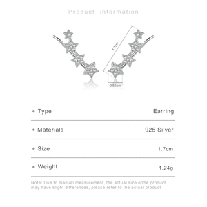 ต่างหูทองคำขาวพรีเมี่ยมพร้อมเพทายประกายและชุบทอง18K ดีไซน์คลาสสิก - Product Image 3