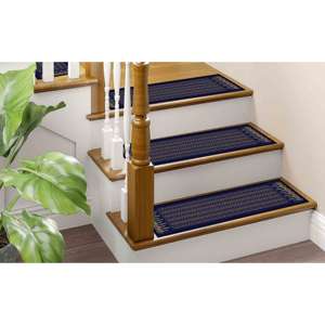 <b>Navy</b> <b>Blue</b> Printed <b>Rug</b> with Yellow and Red Flowers,Goblen - Product Image 4