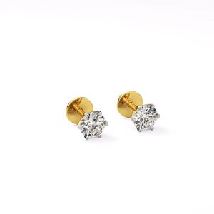 ต่างหูเพชรทรงโซลิแทร์ 6 แฉก ดีไซน์หรูหรา - Product Image 4