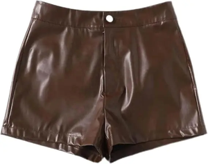 Shorts de Cuero para Mujer Hechos a Medida, Estilo Nuevo y Diseño Único, Shorts de Cuero Vacuno Personalizados para Mujer - Product Image 1