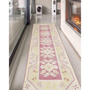 Tapis de style turc rose : design antique, décoration de salon, tapis imprimé, tapis en chenille - Product Image 1
