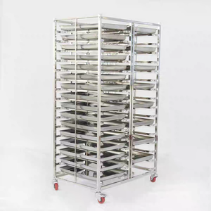 Chariot de boulangerie en acier inoxydable pour plateaux - Product Image 4