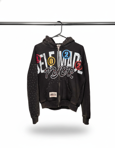 Sweat-shirt pour homme à logo imprimé personnalisé, avec strass sur toute la surface, fabrication en usine, prix bas, disponible en plusieurs couleurs - Product Image 1