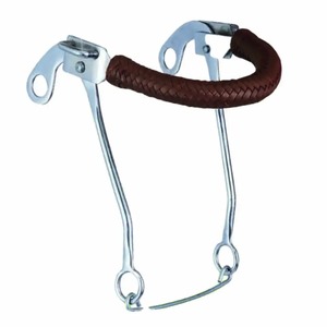 Broca de caballo con logotipo personalizado, Hackamore ecuestre personalizado, mejillas de 9 ", nariz trenzada niquelada por Zuol Instruments - Product Image 4
