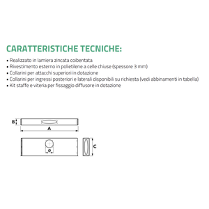Difusor Lineal Tecnosystemi L.800 con Entradas Posterioras/Laterales de 2 Ranuras, con Registro de Aislamiento Plenum y Rejilla PWD300176 - Product Image 5