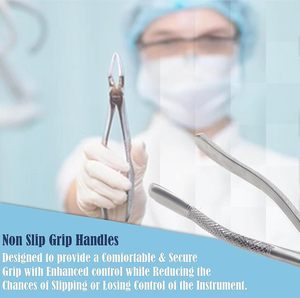 Forceps d'extraction dentaire manuels en acier inoxydable de qualité supérieure, poignée ergonomique, instruments dentelés pour usage professionnel - Product Image 6