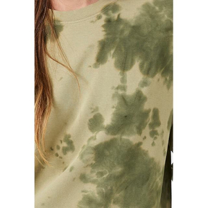 Mejor diseño y venta al por mayor de alta calidad de manga larga de gran tamaño O cuello mujeres Tie Dye camiseta para damas con servicio OEM - Product Image 6
