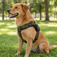 Harnais Réfléchissant Robuste pour Chien, Réglable, Anti-Traction, avec Anneau en D Métallique, pour Chiens de Petite, Moyenne et Grande Taille, pour la Marche et l'Entraînement