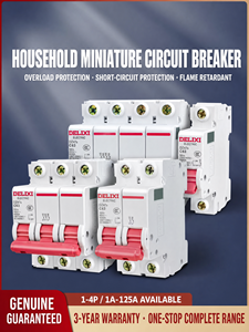 Disjoncteur miniature Delixi DZ47S-63 3P courbe CD, montage sur rail DIN, protection contre les surcharges et les courts-circuits pour tableau électrique domestique - Product Image 3