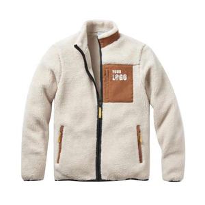 Fabricante de ropa de calle para exteriores, chaqueta con cremallera de lana Sherpa a la moda, chaqueta polar Sherpa con estampado personalizado para hombre - Product Image 3