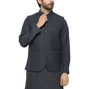 Solid Color Stand Collar <b>Sleeveless</b> Men Waist <b>Coat</b> & Vest New Style Customized Design Men Waist <b>Coat</b> for Sale - Product Image 1