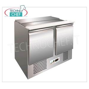 Équipement de réfrigération pour cuisine commerciale, réfrigérateur à 2 portes G-S902 Saladette conçu pour 3 récipients GN 1/1 - Product Image 1
