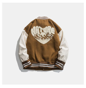 Fabricant vente en gros de haute qualité Vintage Streetwear Winter Varsity vestes pour hommes Letterman personnalisé avec tissu de laine - Product Image 5