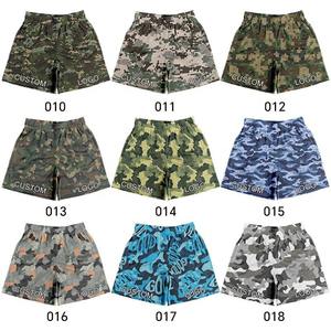 OEM Men's 5 Inch Quick Dry Seamed Mesh <b>Shorts</b> Premium Custom Logo Camouflage Printed <b>with</b> Solid Pattern Custom <b>Zipper</b> <b>Pocket</b> - Product Image 3