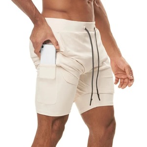 Short de sport américain décontracté pour hommes Short d'entrejambe de fitness Short hip hop de rue tendance pour hommes Short de hip-hop ample sac à fermeture éclair cinq - Product Image 2