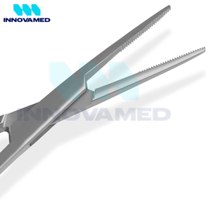 Bloqueo de mandíbula dentada Curvo y recto Instrumento quirúrgico manual reutilizable duradero más nuevo hecho a medida de 5 pulgadas con soporte en línea - Product Image 3