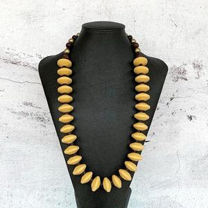 Collier en bois vintage fait à la main avec perles perle dernière conception élégante bijoux en acier inoxydable parfait cadeau de noël femmes - Product Image 1