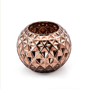 <b>Unique</b> Style Dinner Tabletop Decorative Copper Antique Finishing Metal Flower Vessels for Home Garden Tabletop Flower <b>Vases</b> - Product Image 1