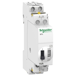 Relè di potenza SCHNEIDER ELECTRIC A9C32016 16A 12VAC 50/60Hz con bobina 6VDC - per estensione ITL 16-2P-1C/O + 1NO 6VDC - Product Image 1