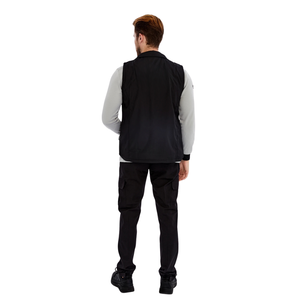 Gilet de travail unisexe personnalisé, fermeture éclair, imperméable, coupe-vent, standard, uni, rembourrage en coton, tissu tissé en polyester 220g, 4 poches, décontracté - Product Image 2