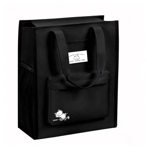 กระเป๋าผ้าแคนวาสขนาดใหญ่พร้อมส่ง มีช่องตาข่ายด้านข้างอเนกประสงค์ เหมาะสำหรับใช้ช้อปปิ้งทุกวัน - Product Image 2