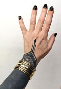 กำไลข้อมือทองเหลืองดิบ69มม., กำไลข้อมือฝัง, กำไลข้อมือช่องว่างเปล่า, สร้อยข้อมือทำด้วยมือกว้าง, ทองเหลืองดิบ - Product Image 4