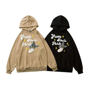 เสื้อฮู้ดผู้ชายพิมพ์ลายพัฟวัสดุระบายอากาศได้ดีมีฮู้ดสไตล์ลำลองปรับแต่งโลโก้ของคุณเอง - Product Image 1