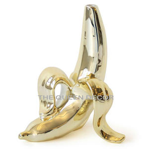 Nouvel Arrivage Luxe Aluminium Métal Or Finition Ornement Bureau Sculpture Décorative Accessoire de Décoration de Maison - Product Image 2