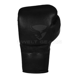 ถุงมือชกมวยแบบผูกเชือกหนัง PU ทนทานสำหรับฝึกมวยไทยและต่อยมวย - Product Image 3