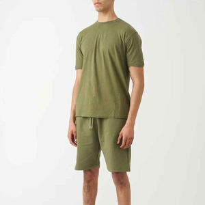 Ensemble court deux pièces unisexe en velours d'hiver, écologique, sportif, avec logo personnalisé, décontracté pour homme, respirant - Product Image 6