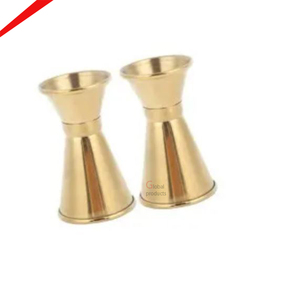 Top Quality Peg Maker Golden Finished Double Sided Jigger for Bar and Hotels - Product Image 1