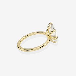 Bague de fiançailles solitaire classique en or 9 carats avec diamant moissanite taille marquise – Élégantes bagues en moissanite - Product Image 3