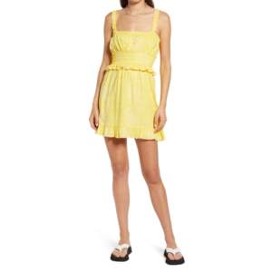 BP Elegante Abito Lungo Rosa Giallo Camouflage con Spalline Sottili, Dettagli a Balze, Vita Elasticizzata, in Rayon, Stampa Digitale, per il Tempo Libero - Product Image 1