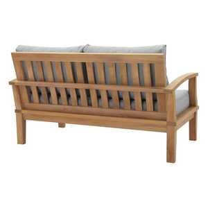 Teak Wood <b>Sofa</b> Set Modern Indoor <b>Outdoor</b> Furniture Solid Wood Patio Sectional Luxury <b>Sofa</b> with Soft Comfort Cushion - Product Image 4