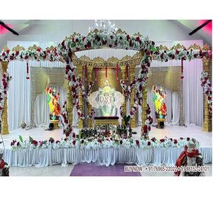 Moderno y Espectacular Mandap para Bodas de Gran Estilo, Impresionante Conjunto de Mandap para Bodas del Sur de la India, Decoración para Bodas, Mandap para Bodas en EE. UU. - Product Image 1