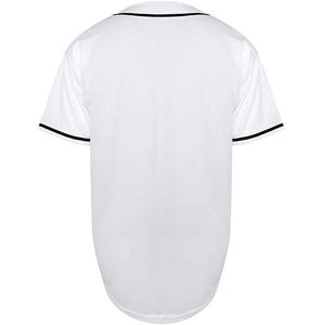 เสื้อเบสบอลผ้าโพลีเอสเตอร์100% เย็บแบบเรียบเสื้อทีมพิมพ์ลายระเหิดระบายอากาศได้ดี - Product Image 4