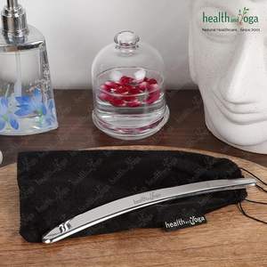 HealthAndYoga SteloRelief Boomerang Gua Sha herramienta de acero inoxidable para masaje corporal de piernas al por mayor disponible - Product Image 6