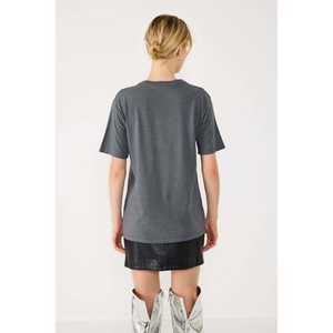 T-shirt confortable à col rond en pierre acide de charbon de bois - Product Image 5