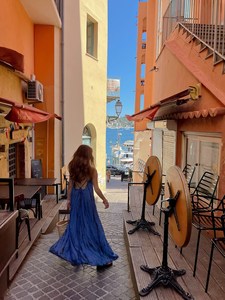 ชุดเดรสยาวสตรีแบบดั้งเดิมผ้าฝ้ายฤดูร้อนพร้อมลายดอกไม้ O-คอพิมพ์พร้อมปุ่มระบายอากาศนุ่มขนาดเดียว - Product Image 2