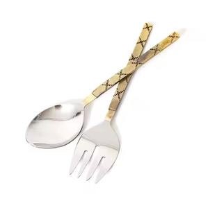 Servidor de Ensalada de Acero Inoxidable con Mango de Madera, Juego de Ensaladera de Metal, Utensilios de Cocina para Ensalada - Product Image 2