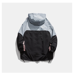 Blouson aviateur patchwork unisexe en gros | Coupe-vent de style coréen printemps 2025 | Manteau de mode formel jeunesse imprimé dessin animé devant - Product Image 3