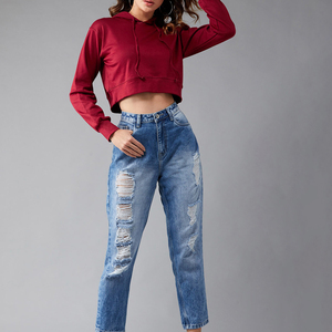 Sudadera con Capucha Larga y Holgada de Estilo Urbano para Mujer, Sudadera con Capucha de Invierno de Punto y Felpa - Product Image 4
