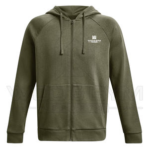 Sudadera con capucha térmica transpirable para hombre de algodón 100% de peso pesado de alta calidad con cremallera OEM/ODM en blanco personalizado para invierno - Product Image 5