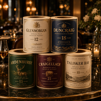 Étiquettes personnalisées pour vin rouge et whisky, papier texturé, autocollantes, avec logo, estampage à chaud doré et impression UV en relief