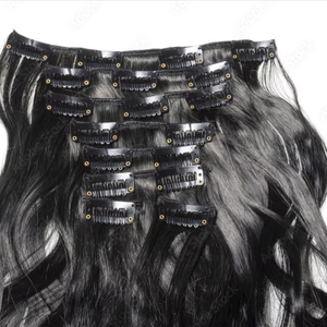 Extensiones de cabello Remy Virgen sin procesar Temple con Clip de trama recta de estilo brasileño de alta calidad directo de fábrica India - Product Image 1