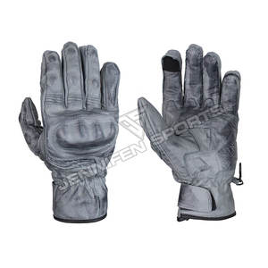 Protection motorisée Moto Cross Gants de moto confortables et coupe-vent 100% en cuir de vachette véritable avec protection des jointures - Product Image 2
